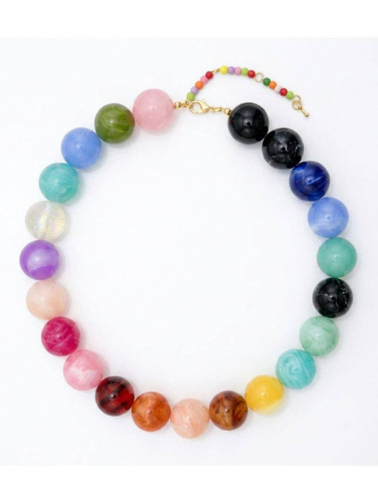 Multi-Tone Beaded Necklace