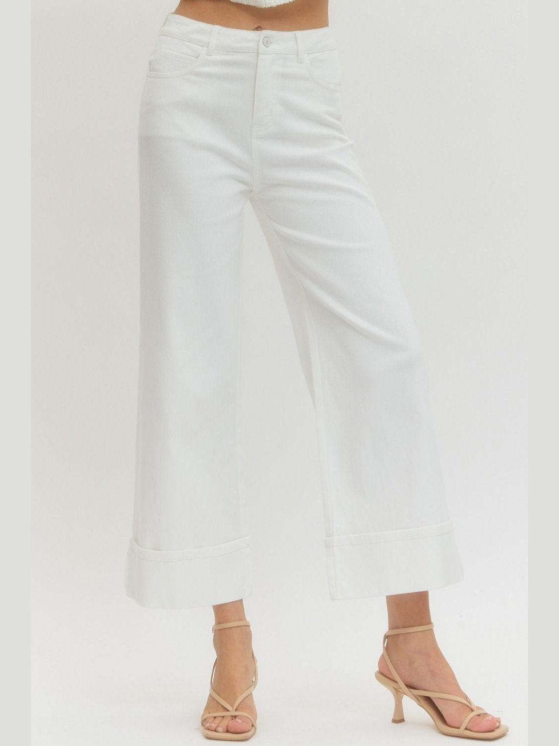 CECE WIDE CUFF JEANS