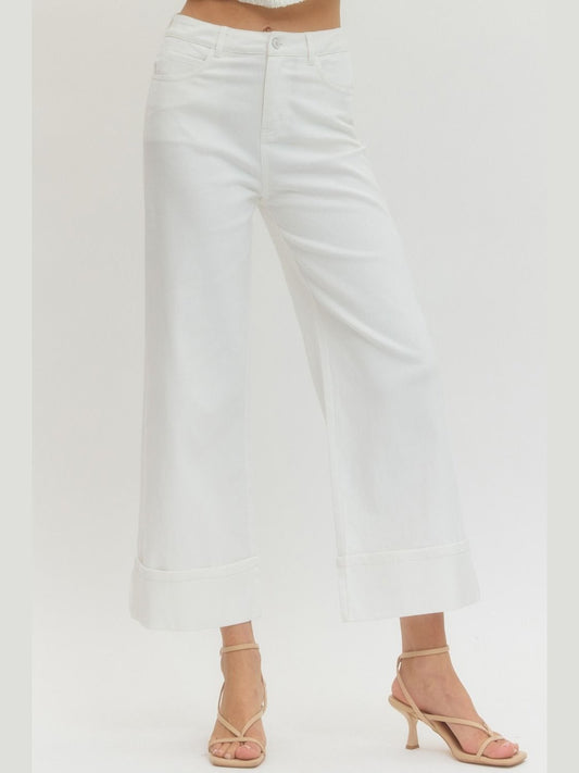 CECE WIDE CUFF JEANS