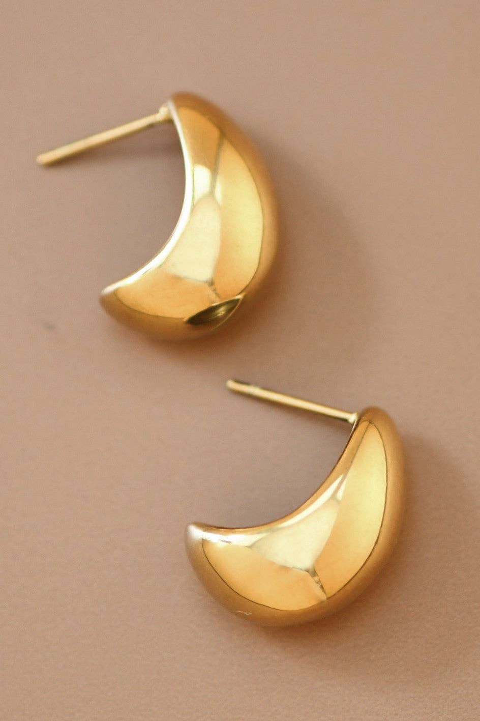 18K Gold Plated Waterproof Stainless Steel Stud Earrings